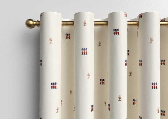 Kings Breakfast, Mini Kingsmen - Made to Measure Curtains - Image 12